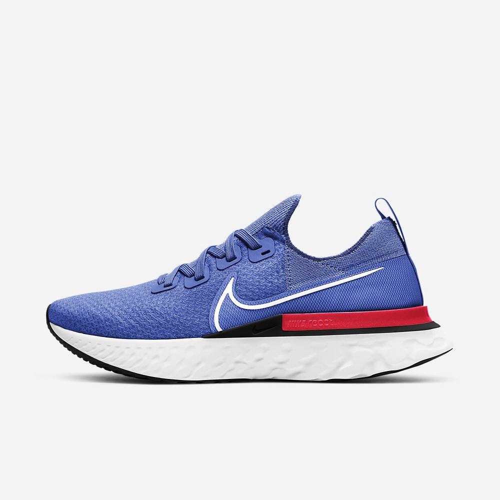 Chaussure De Running Nike React Infinity Run Flyknit Bleu 0378-612 Racer Blue/Bright Crimson/Black/White Homme | PVS-75377661